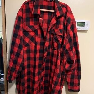 Red and Black Checkered Men's Shirt